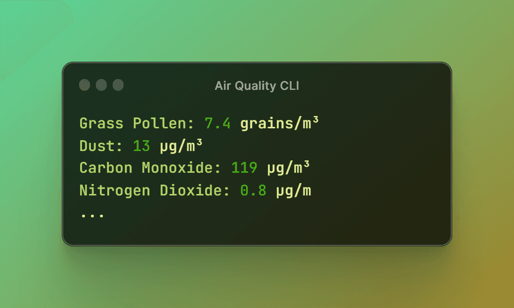 Getting Started with Air Quality CLI
